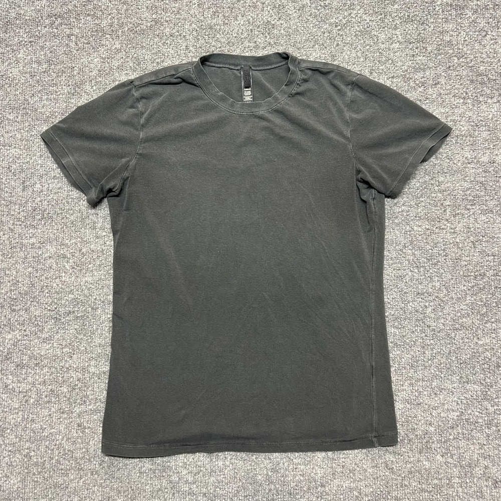 SKIMS Shirt Womens Large Gray Short Sleeve Crew Neck Stretch Tee Cotton Blend